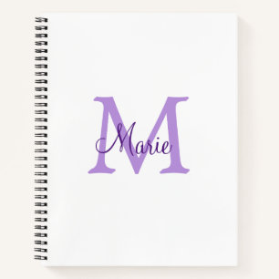 einfache minimalistische Monogramm-Name in Rosa Ro Notizbuch