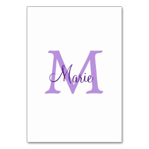 einfache minimalistische Monogramm-Name in rosa ro Tischnummer