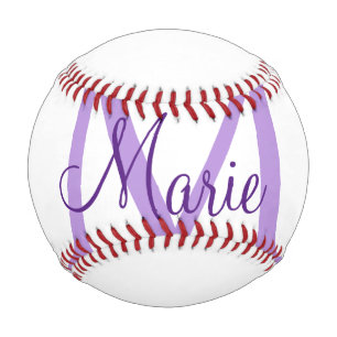 einfache minimalistische Monogramm-Name rosa rot   Baseball