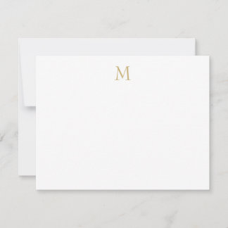 Einfache Minimalistische Monogrammkarte Mitteilungskarte