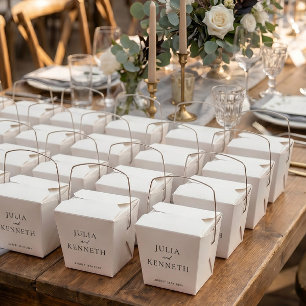 Einfache minimalistische neutrale Hochzeit Geschenkschachtel