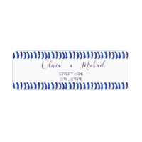 Einfache Minimalistische Ölfarbe Blue Lines Adress