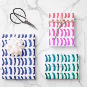 Einfache Minimalistische Ölfarben Geschenkpapier Set