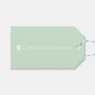 Einfache Minimalistische Pastel Green Herzlichen G Geschenkanhänger
