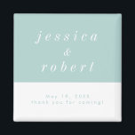Einfache Minimalistische Pastellverheiratung Magnet<br><div class="desc">Ein schlichter und minimalistischer Hochzeitsref-Magnet mit luftigem,  pastellfarbenem und weißem Thema. Perfekt geben immer für Ihre Hochzeit.</div>