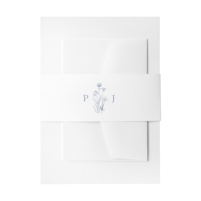 Einfache Minimalistische Periwinkle-Wildblume Hoch Einladungsbanderole (Vorderseite Beispiel)