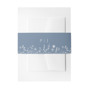 Einfache Minimalistische Periwinkle-Wildblume Hoch Einladungsbanderole