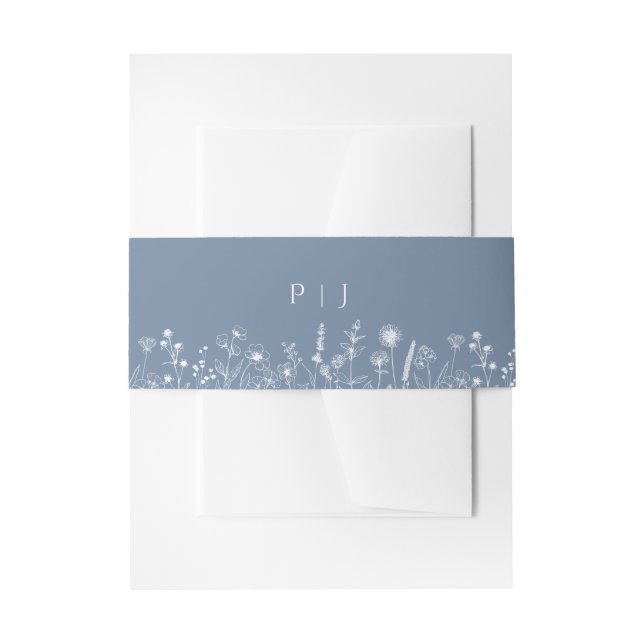Einfache Minimalistische Periwinkle-Wildblume Hoch Einladungsbanderole (Vorderseite Beispiel)