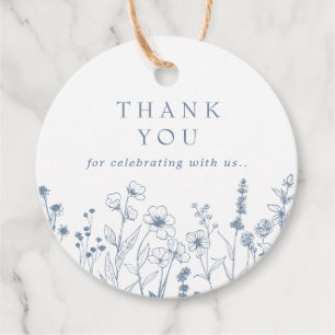 Einfache Minimalistische Periwinkle-Wildblume Hoch Geschenkanhänger