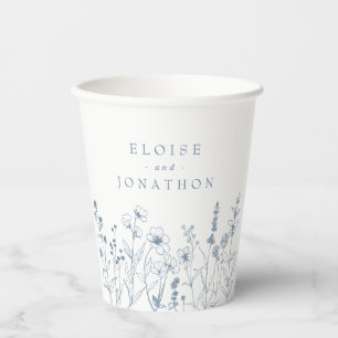 Einfache Minimalistische Periwinkle-Wildblume Hoch Pappbecher