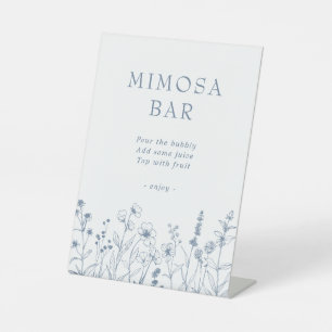 Einfache Minimalistische Periwinkle Wildblume Mimo Sockelschild