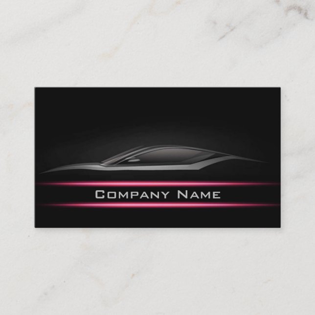 Einfache Minimalistische Pink-Line-Karte Visitenkarte (Vorderseite)