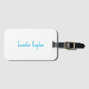 Einfache minimalistische professionelle handschrif gepäckanhänger