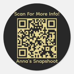 Einfache, Minimalistische QR-Code-Aufkleber Runder Aufkleber