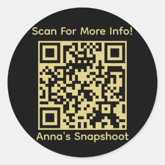 Einfache, Minimalistische QR-Code-Aufkleber Runder Aufkleber