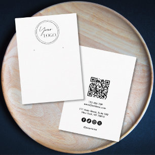 Einfache Minimalistische QR-Code für Ihr Unternehm Visitenkarte