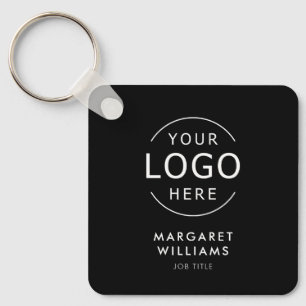 Einfache Minimalistische QR-Code-Visitenkarte Schlüsselanhänger