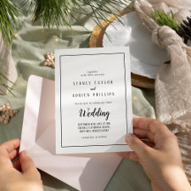 Einfache Minimalistische Rahmenhochzeit