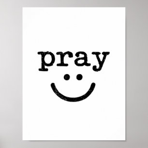 Einfache minimalistische retro-motivierende Gebets Poster