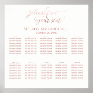 Einfache minimalistische Romantik-Rose-Goldkalligr Poster