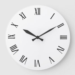 Einfache Minimalistische römische Zahlen | Wall-Uh Große Wanduhr