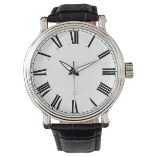 Einfache minimalistische römische Ziffern Armbanduhr