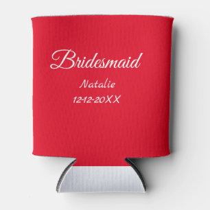 Einfache minimalistische rosa Brautjungfer mit Nam Dosenkühler