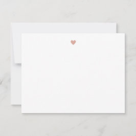 Einfache Minimalistische Rosa Herzbeschlag Mitteilungskarte