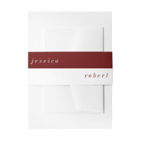 Einfache Minimalistische Rot-Weiß-Hochzeit