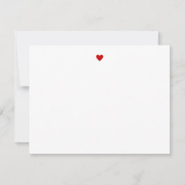 Einfache Minimalistische Rote Herzschrittmacherei  Mitteilungskarte