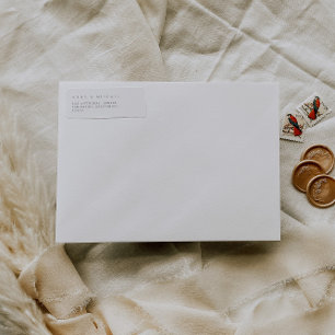 Einfache Minimalistische Rücksendeadresse