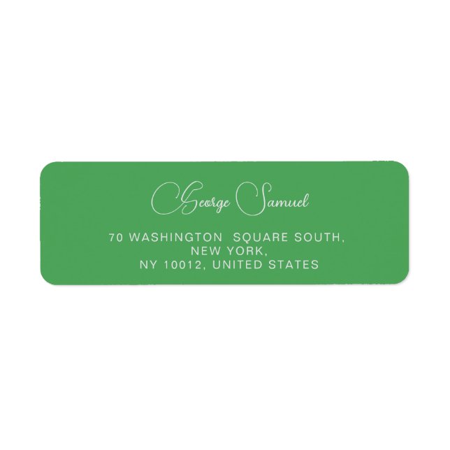 Einfache Minimalistische Rücksendeadressen-Aufkleb (Vorne)