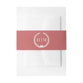 Einfache Minimalistische rustikale Dusty-Rose Mono Einladungsbanderole