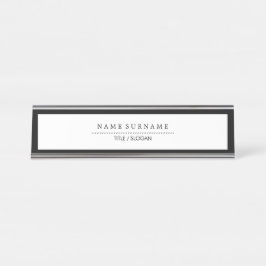 Einfache Minimalistische saubere moderne Schreibtischnamensplakette