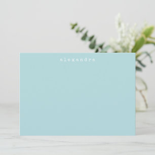 Einfache Minimalistische Schreibmaschine Name Ligh Mitteilungskarte
