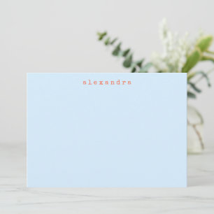 Einfache minimalistische Schreibmaschinen-Name Bla Mitteilungskarte