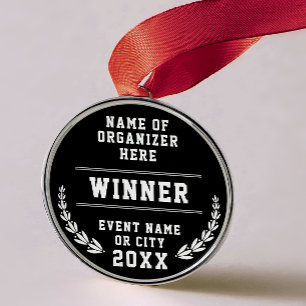 Einfache Minimalistische Schwarz-Weiß-Sportunterne Ornament Aus Metall