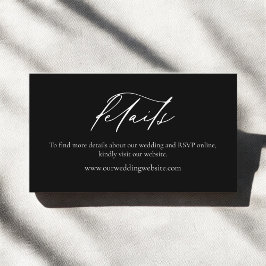 Einfache Minimalistische Schwarz-weiße Hochzeitsde Visitenkarte