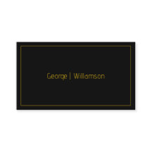 Einfache minimalistische schwarze und goldene Visi