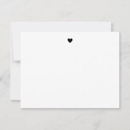 Einfache Minimalistische Schwarzherz-Geschichte Mo Mitteilungskarte