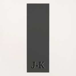 Einfache Minimalistische Schwarzweißmonogramm Yogamatte