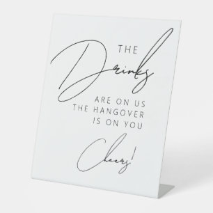 Einfache Minimalistische Script-Funny Wedding Drin Sockelschild