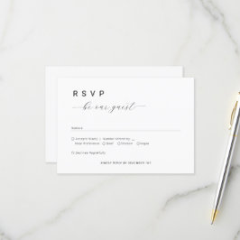 Einfache Minimalistische Seien Sie unser Gast Hoch RSVP Karte