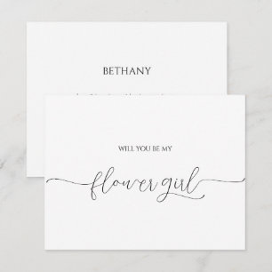 Einfache Minimalistische Skript-Blumenmädchen-Anfr