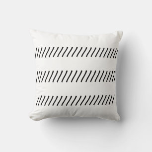 Einfache Minimalistische Streifen / Linien schwarz Kissen