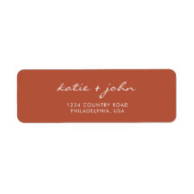 Einfache Minimalistische Terracotta-Hochzeitadress