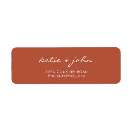 Einfache Minimalistische Terracotta-Hochzeitadress