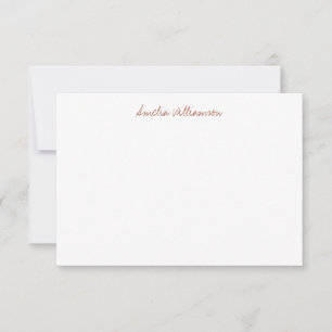Einfache minimalistische Terrakotta-Handschrift Dankeskarte