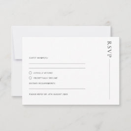 Einfache minimalistische UAWG-Antwortkarte RSVP Karte