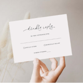 Einfache minimalistische UAWG-Antwortkarte RSVP Karte